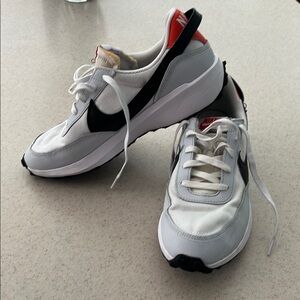 Nike Waffle Debut White and Black Athletic Shoes